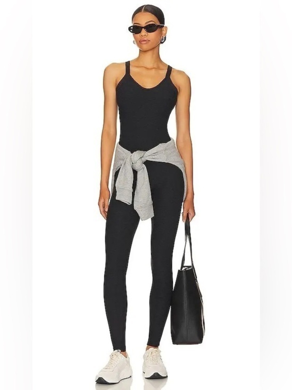 Year of Ours Black Onesie Full Length Spaghetti Strap Jumpsuit Size XS RN 137288